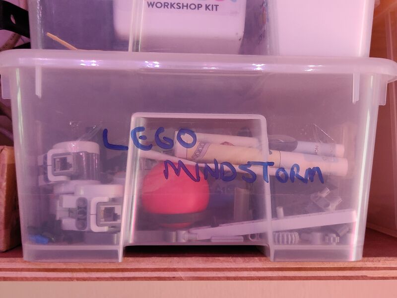 Photo of box with Lego Mindstorms